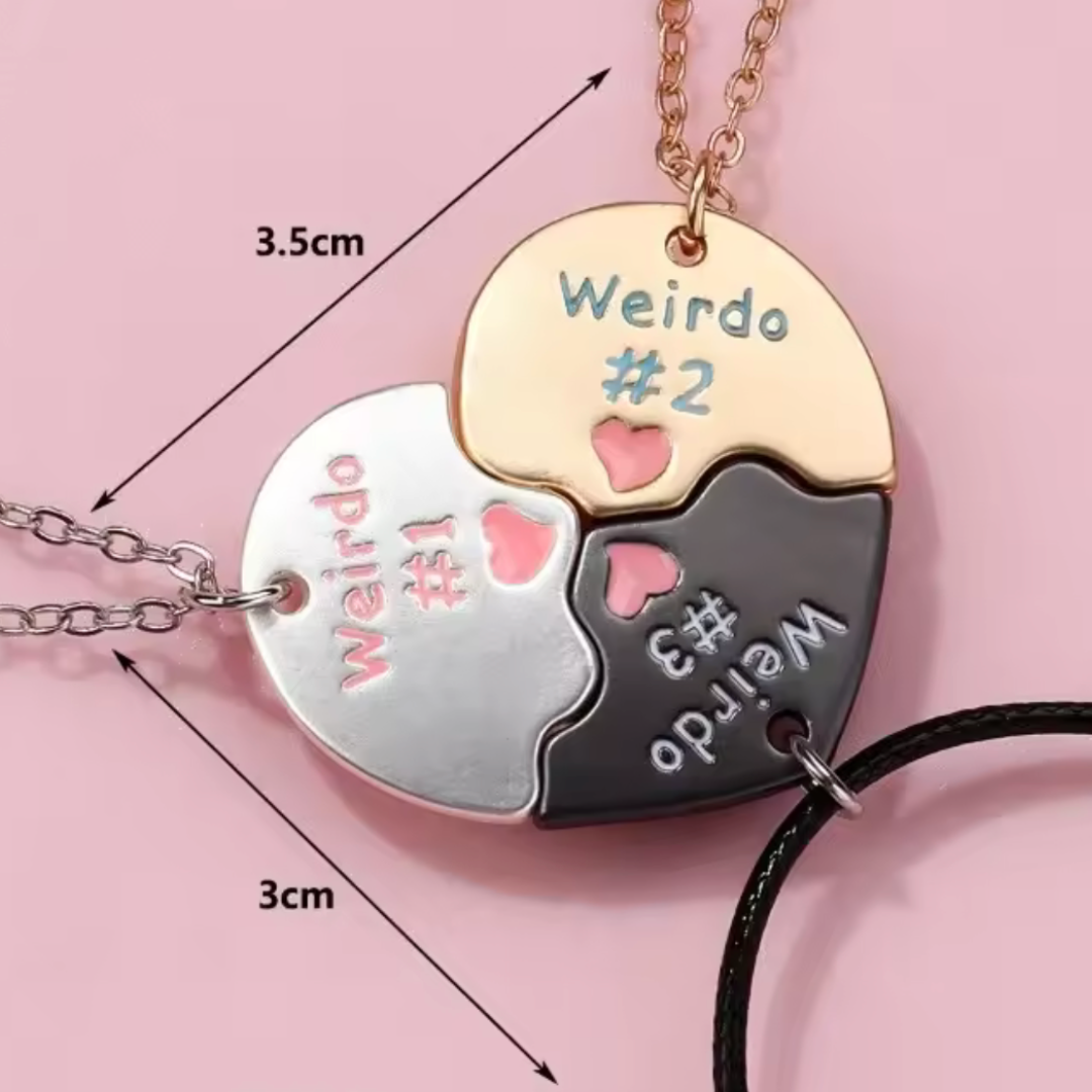 Collar de 3 mejores amigas de las bichitas raras