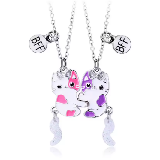 Collar de mejores amigas magnético gatos mágicos