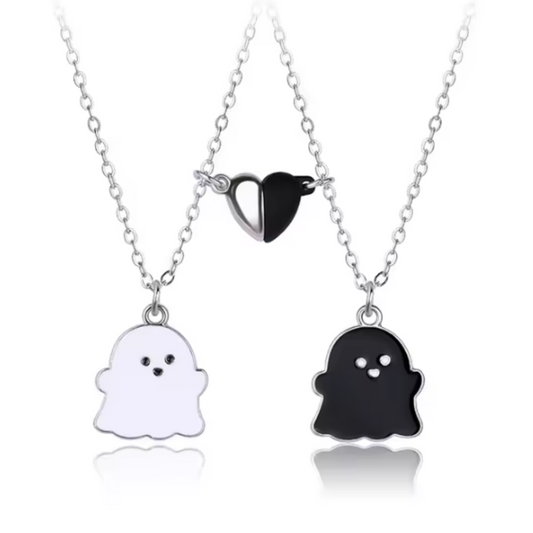 Collar magnética de mejores amigas de la pareja de fantasmitas
