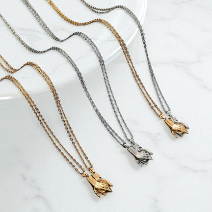 Collar magnético de mejores amigas con apretón de manos