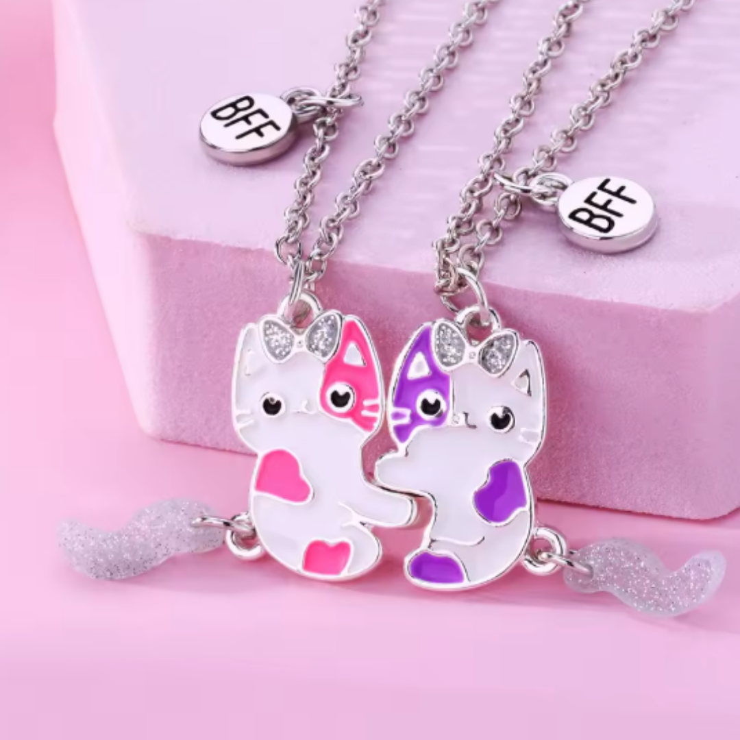 Collar de mejores amigas magnético gatos mágicos
