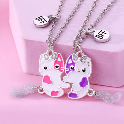 Collar de mejores amigas magnético gatos mágicos