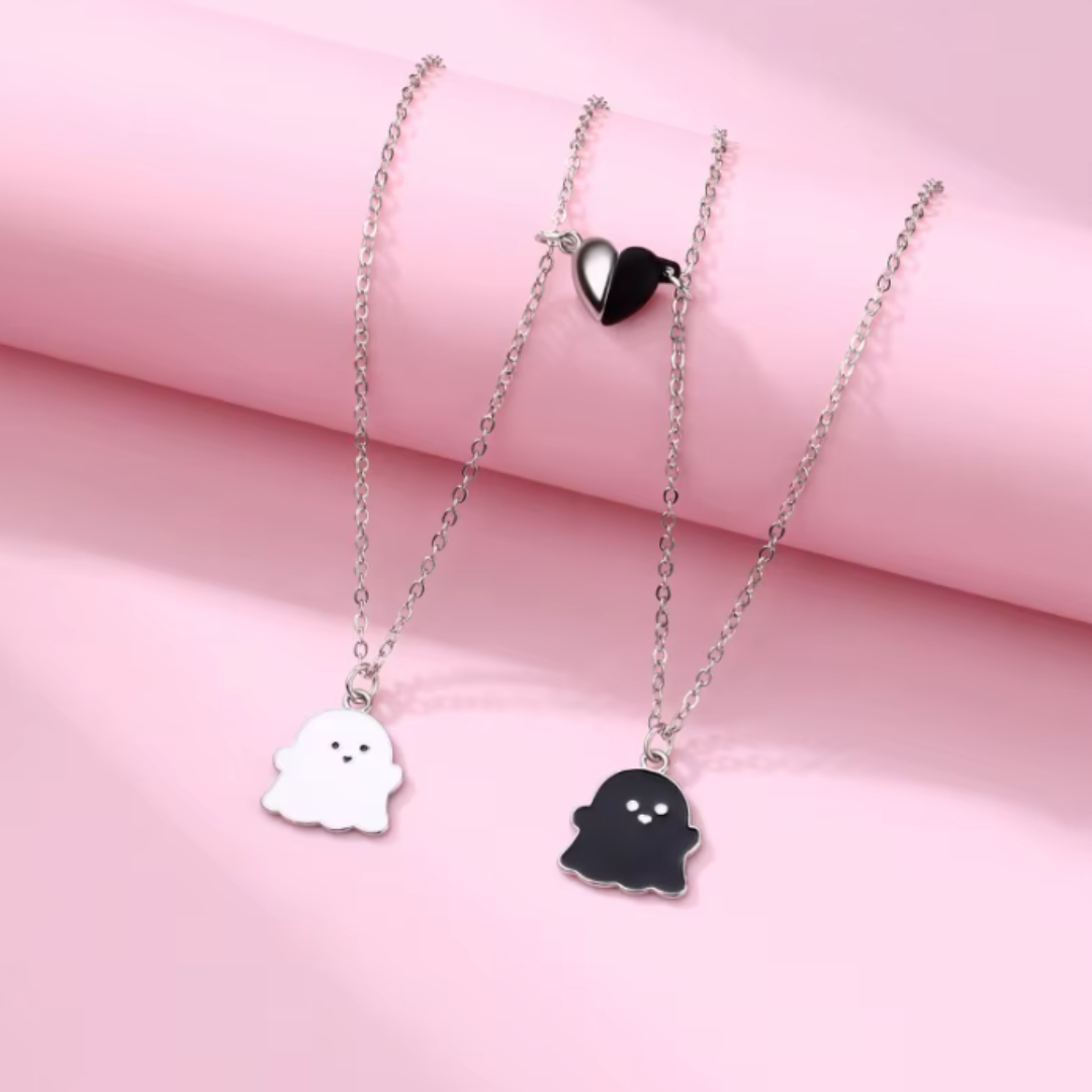 Collar magnética de mejores amigas de la pareja de fantasmitas
