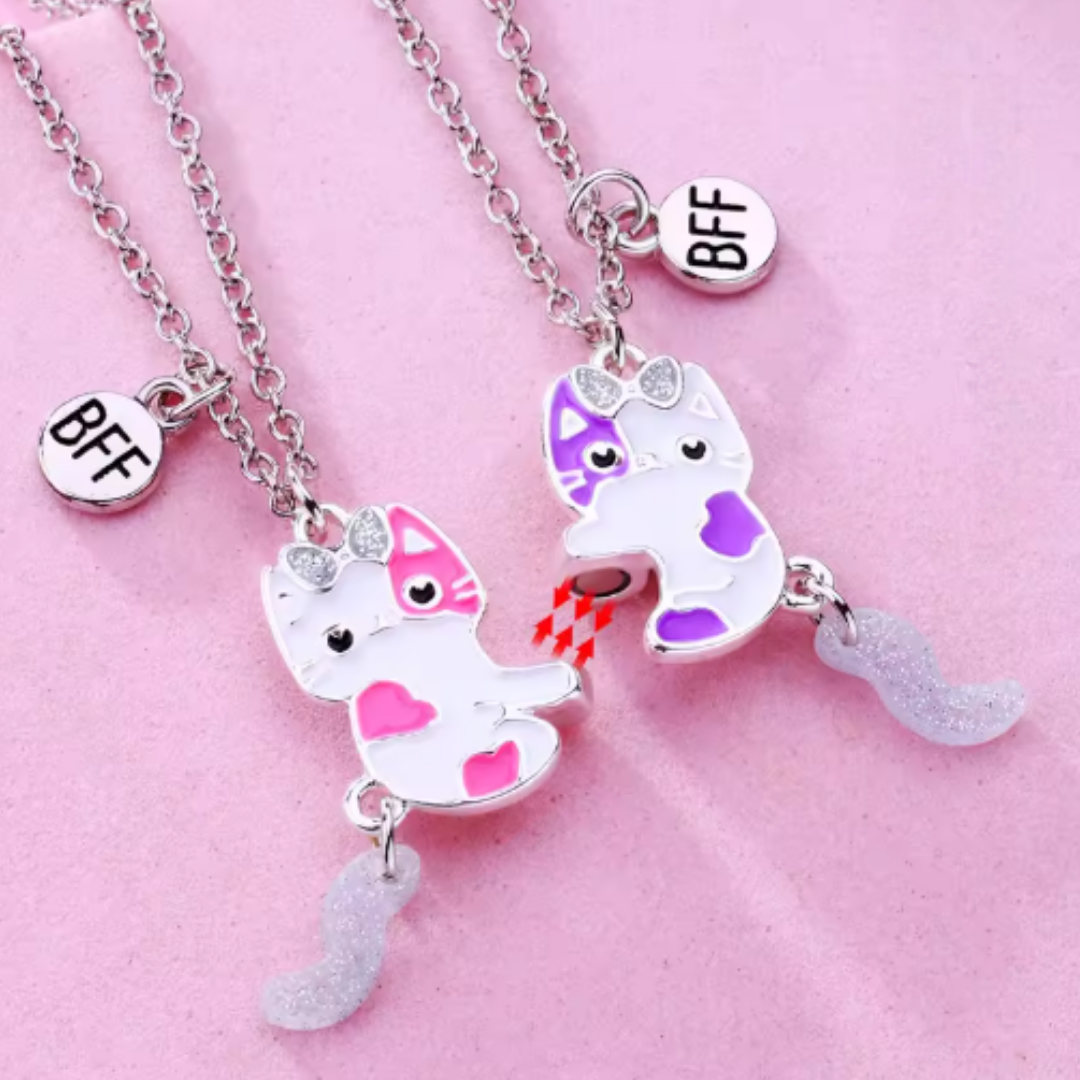 Collar de mejores amigas magnético gatos mágicos