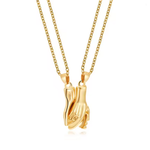 Collar magnético de mejores amigas con apretón de manos