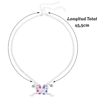 Collar de mejores amigas magnético gatos mágicos