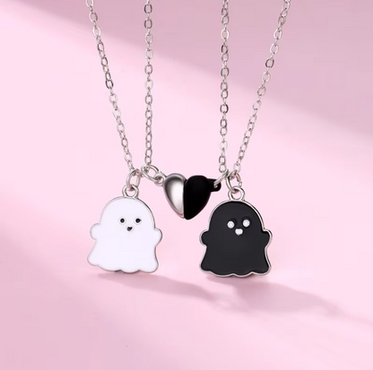 Collar magnética de mejores amigas de la pareja de fantasmitas