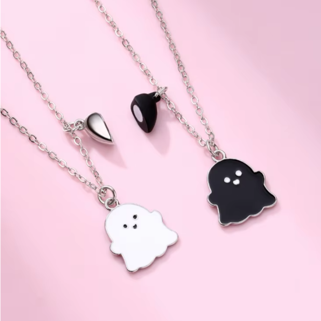 Collar magnética de mejores amigas de la pareja de fantasmitas