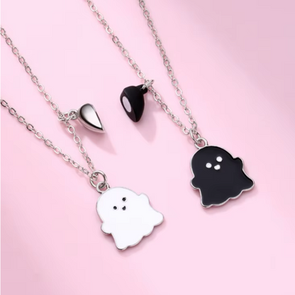 Collar magnética de mejores amigas de la pareja de fantasmitas
